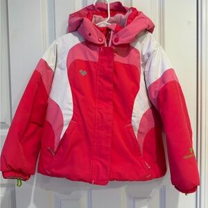 adidas Kids Pink and White Puffer ski / winter Jacket